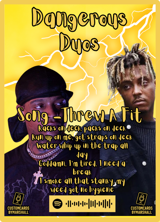 Dangerous Duo Juice WRLD X SkiMaskTheSlumpGod Threw A fit Card