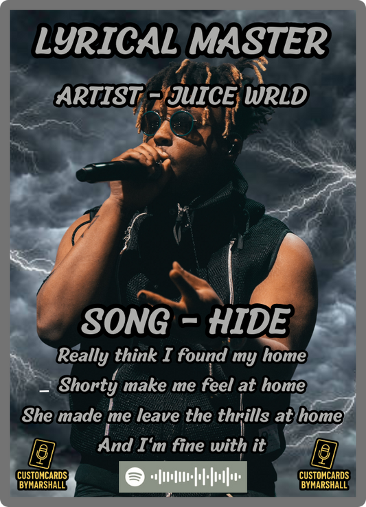 Lyrical Master Juice WRLD - Hide Card